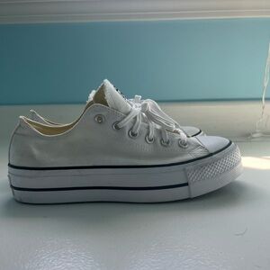 White platform converse